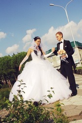 Белоснежное свадебное платье!